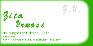 zita urmosi business card
